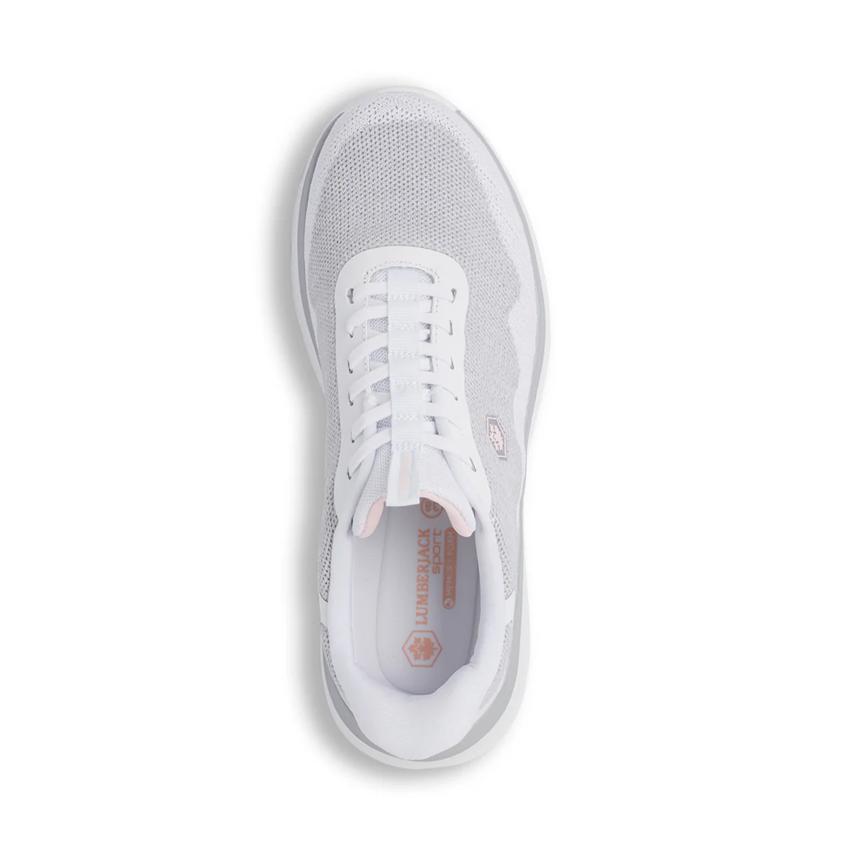 Sneakers bianche e grigie in memory foam da donna Lumberjack Carlo - Image 6