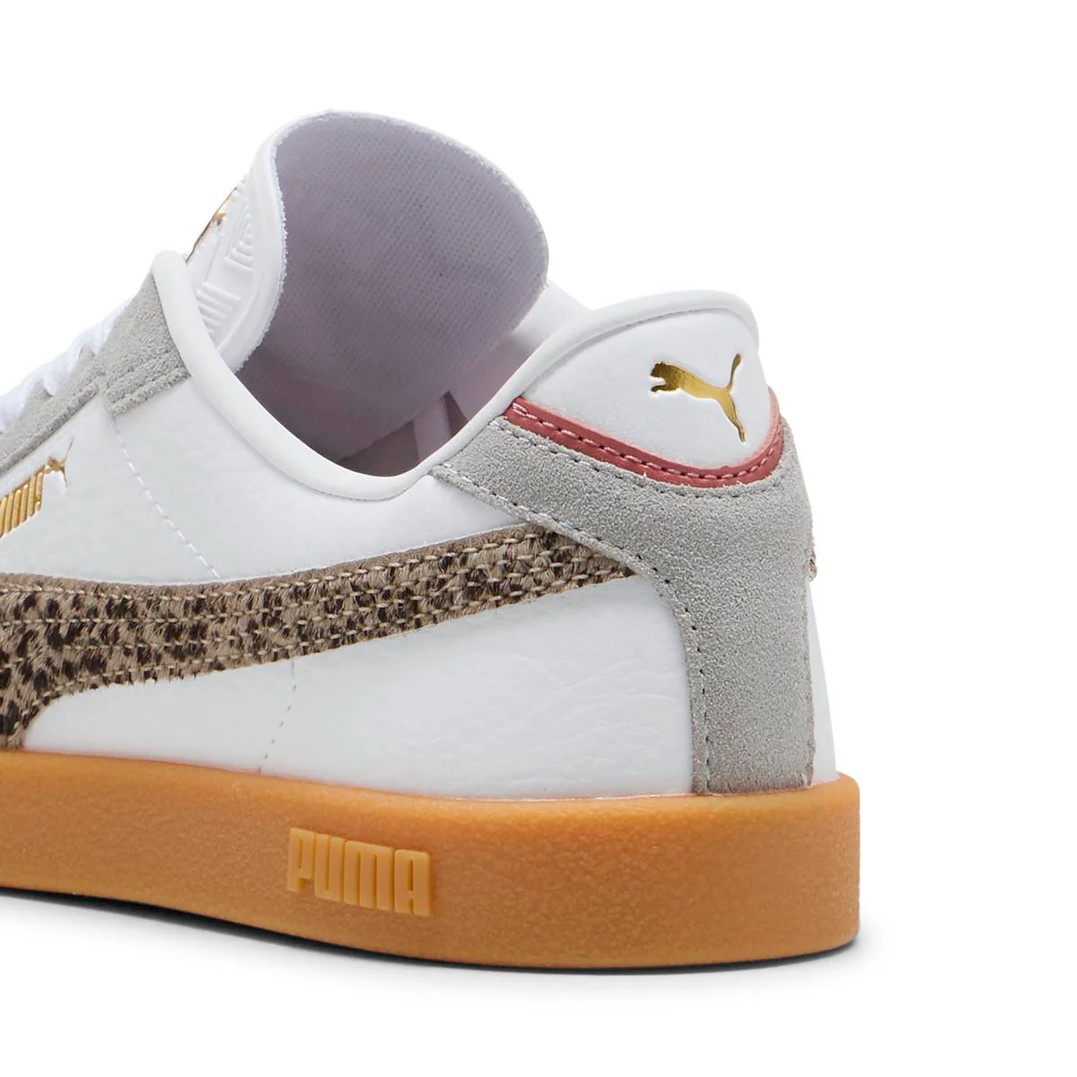 Sneakers bianche e grigio da Donna con stampa animalier Club II Era Animal Flair Puma - Image 3