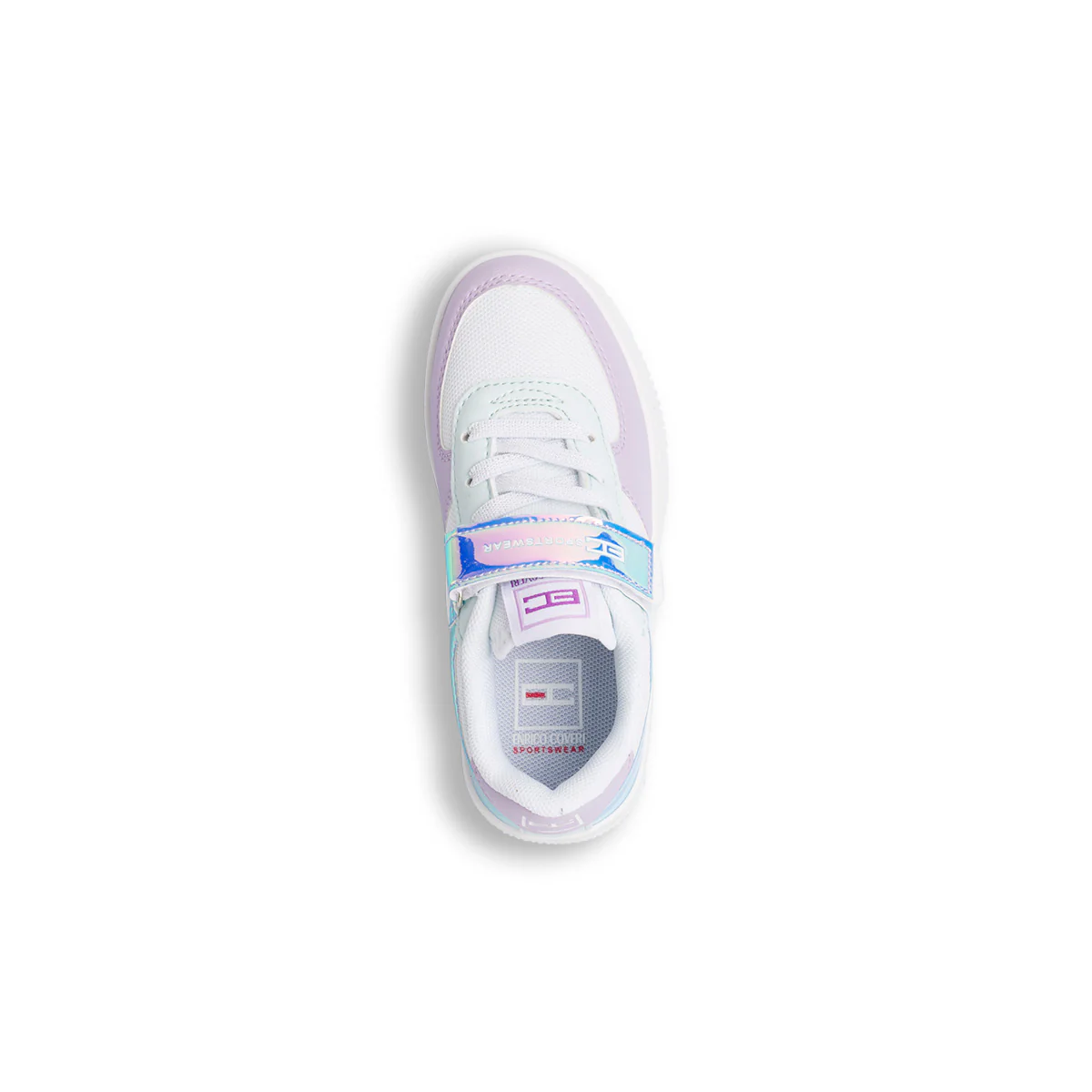 Sneakers bianche e lilla da bambina effetto iridescente Enrico Coveri - Image 7