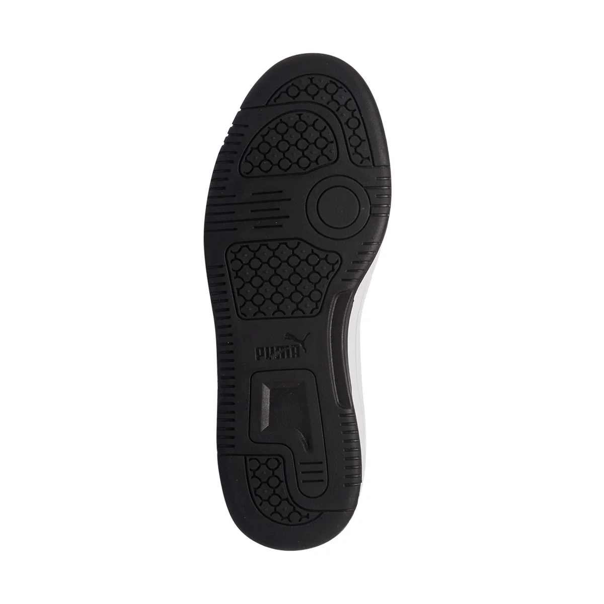 Sneakers bianche e nere con dettagli rossi Puma Rebound Layup Lo SL Jr - Image 4