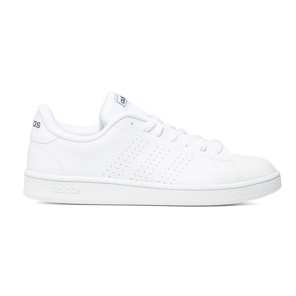 Sneakers bianche e nere con strisce traforate adidas Advantage Base