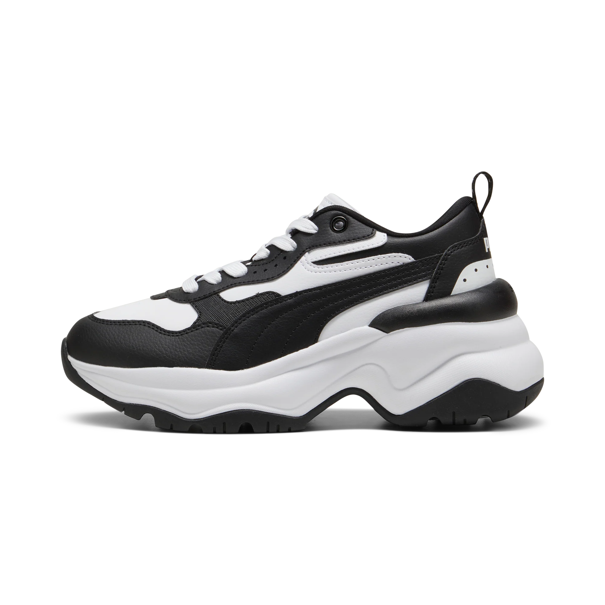 Sneakers bianche e nere da donna con maxi suola Puma Cilia Wedge - Image 4