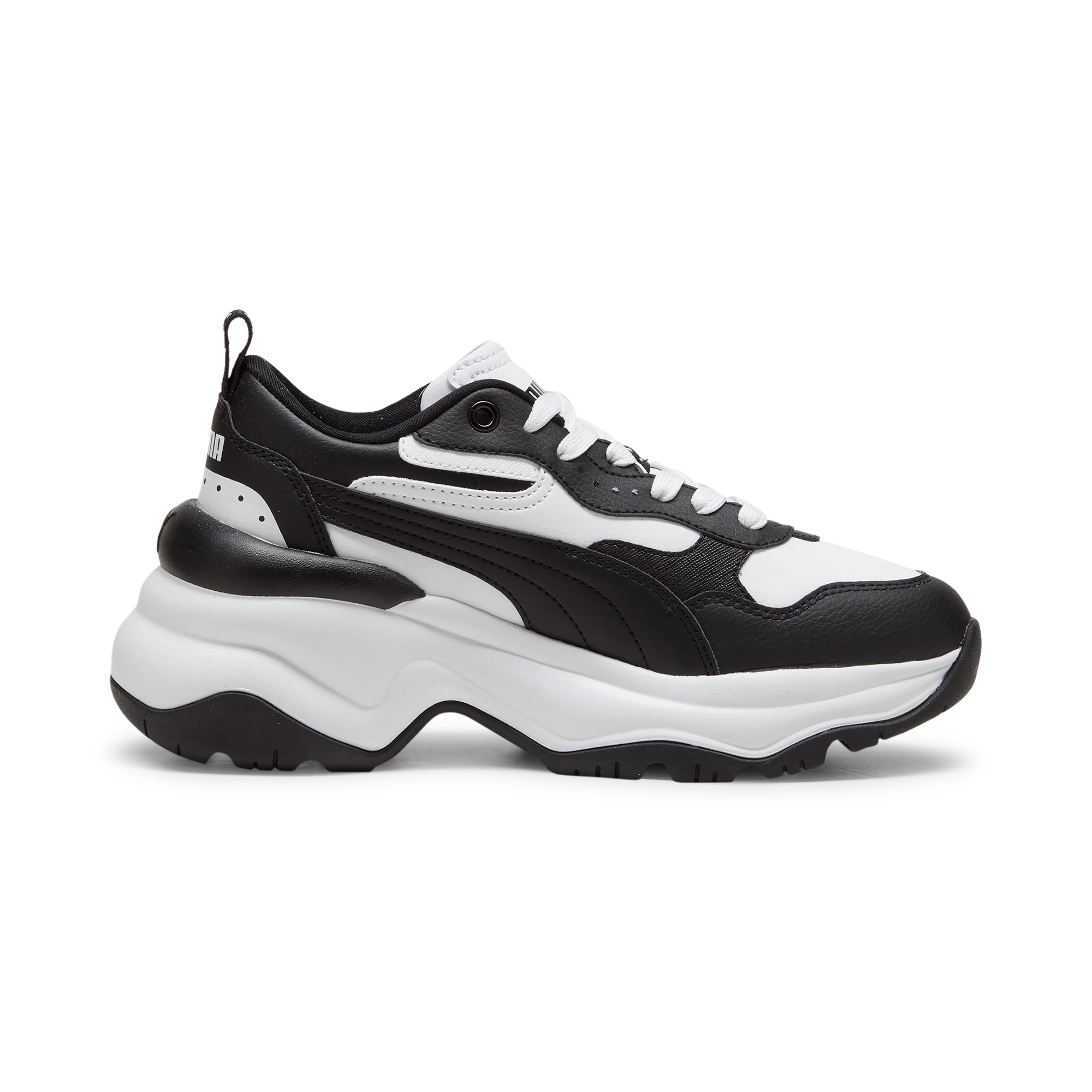 Sneakers bianche e nere da donna con maxi suola Puma Cilia Wedge - Image 6