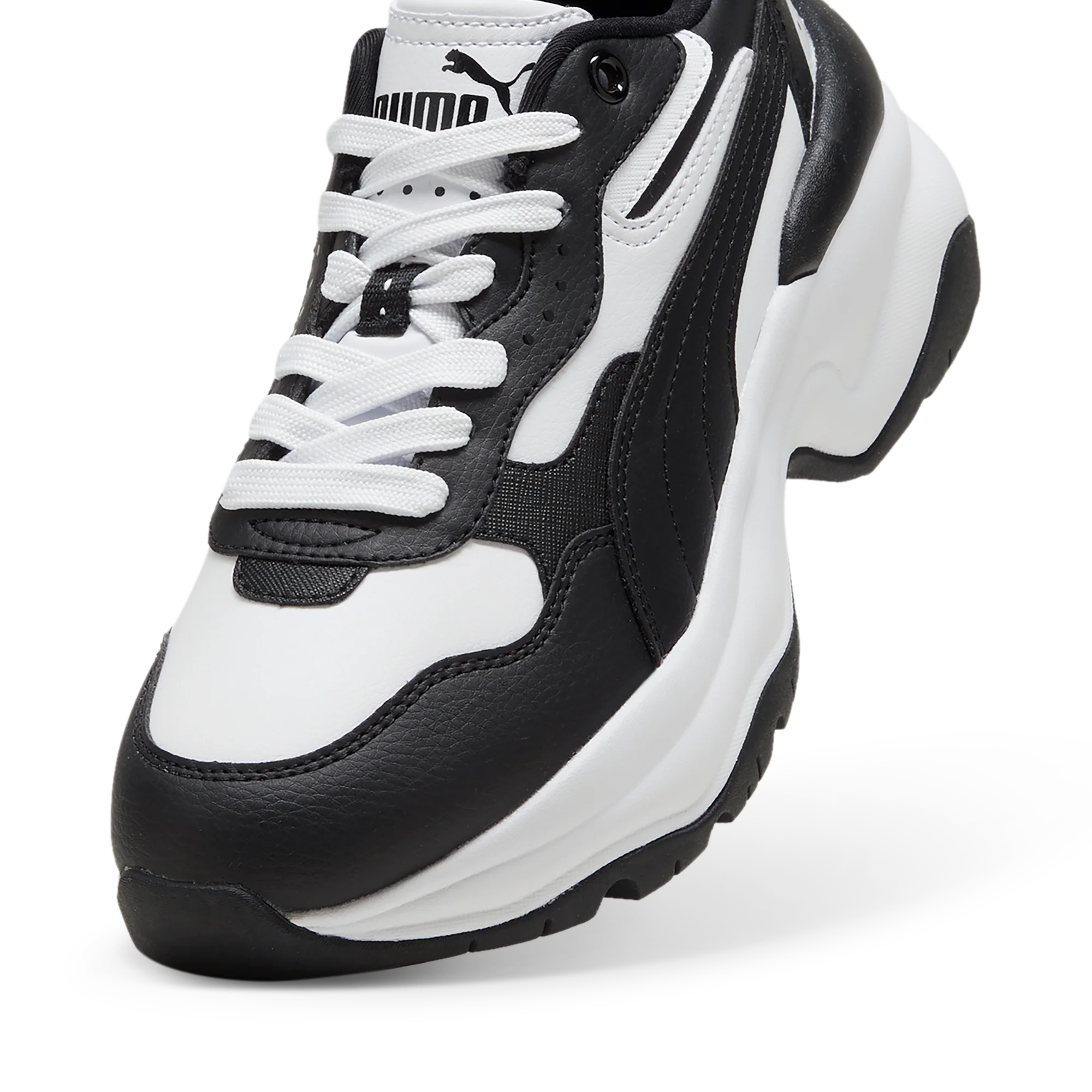 Sneakers bianche e nere da donna con maxi suola Puma Cilia Wedge - Image 7