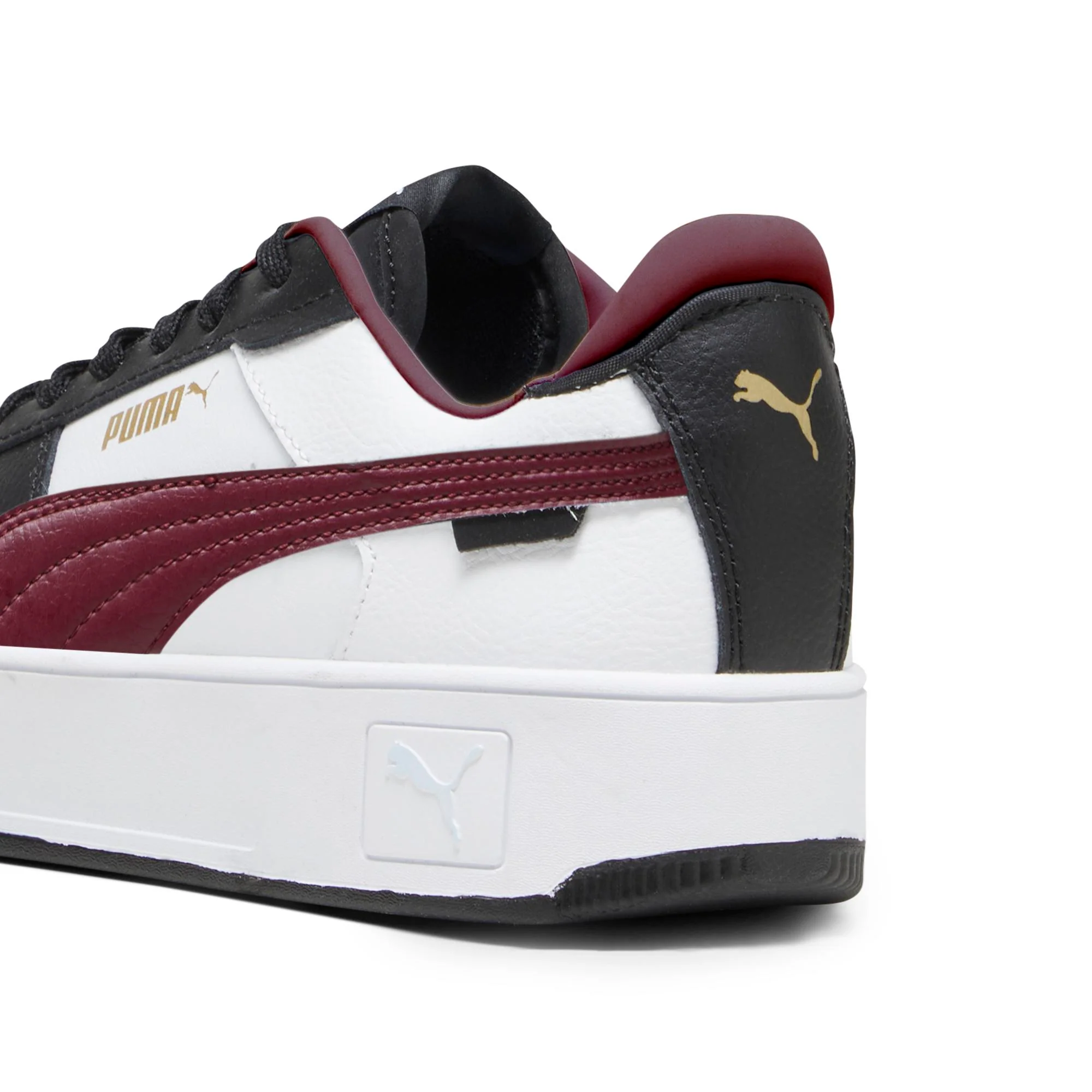 Sneakers bianche e nere da donna con zeppa Puma Carina Street - Image 2