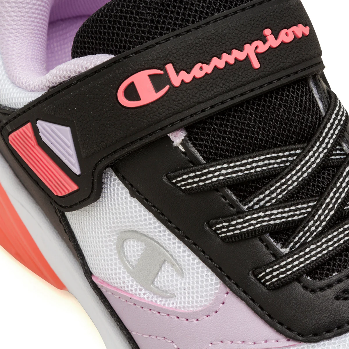 Sneakers bianche e nere da Ragazza con luci nella suola Champion Wave - Image 5