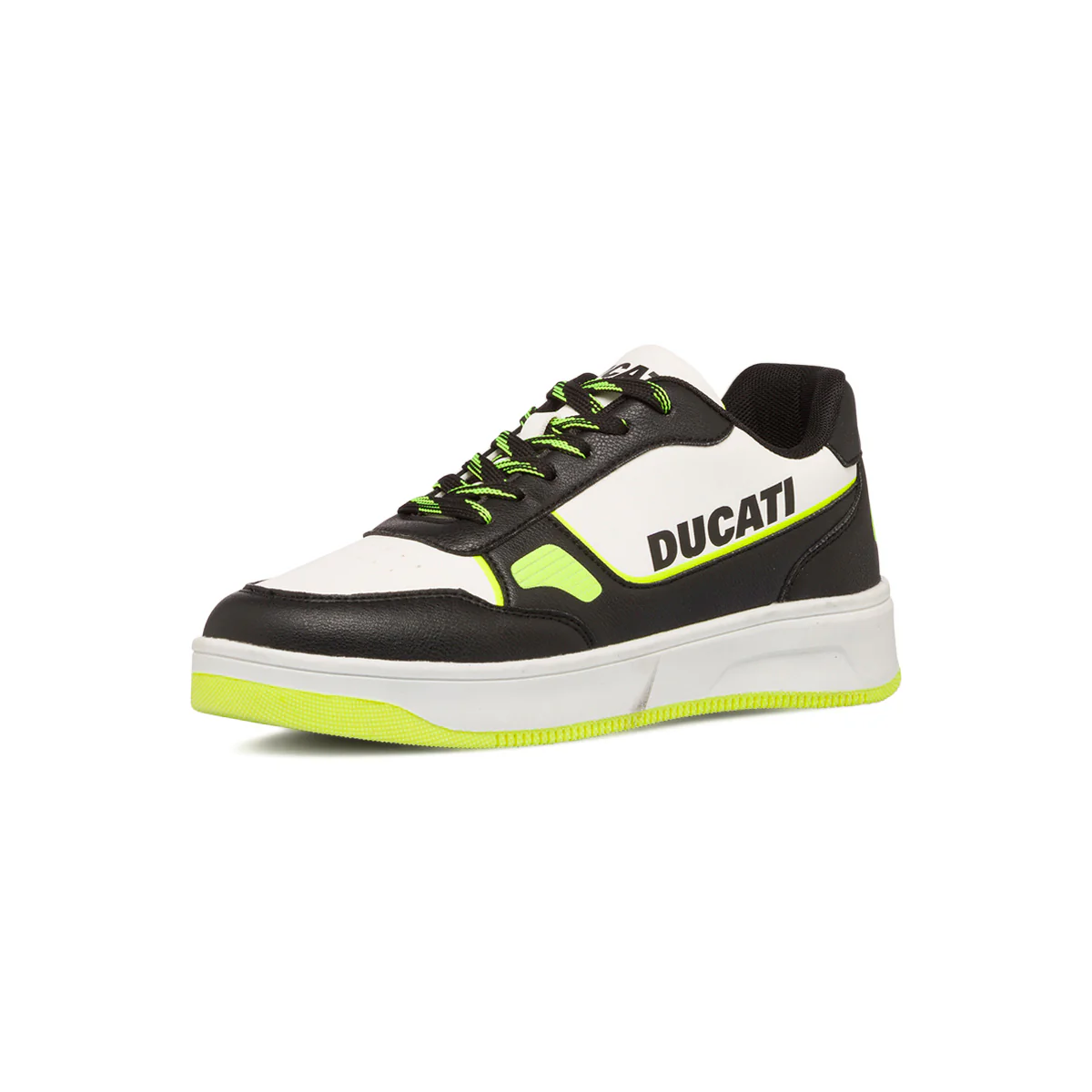 Sneakers bianche e nere da ragazzo con dettagli giallo fluo Ducati Barsaba 4 GS - Image 2
