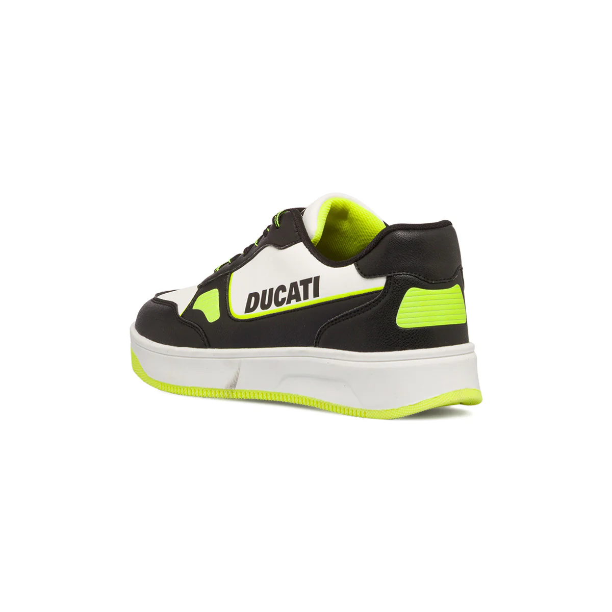 Sneakers bianche e nere da ragazzo con dettagli giallo fluo Ducati Barsaba 4 GS - Image 3