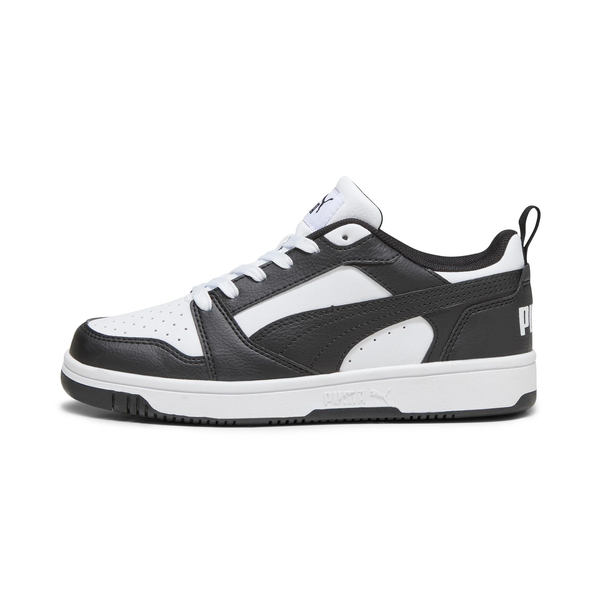 Sneakers bianche e nere da ragazzo Puma Rebound V6 Lo Jr - Image 3