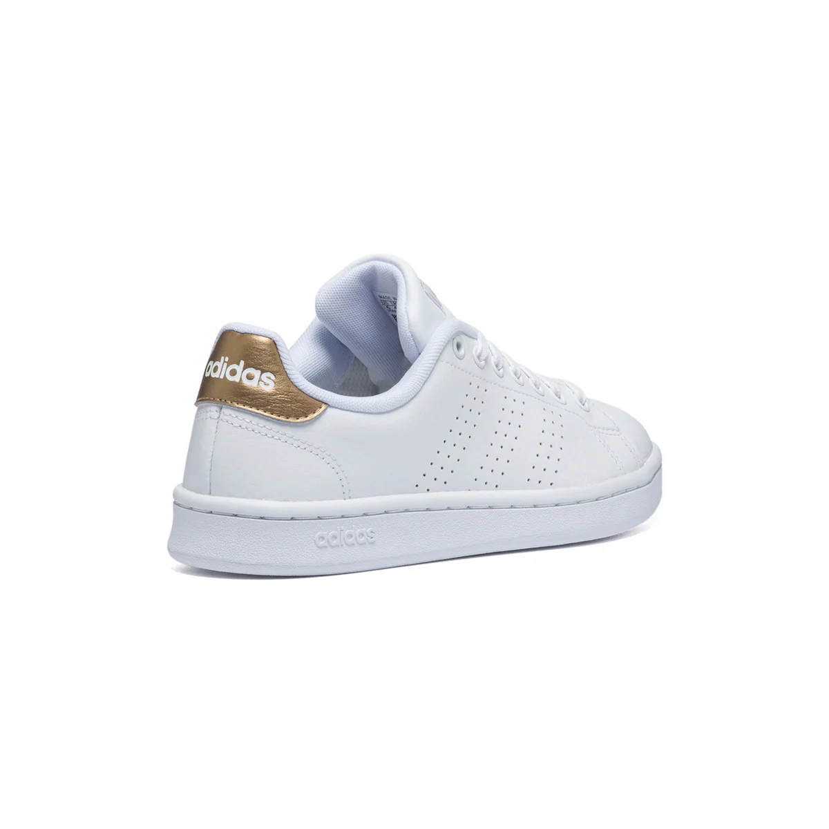 Sneakers bianche e oro con strisce traforate adidas Advantage - Image 3