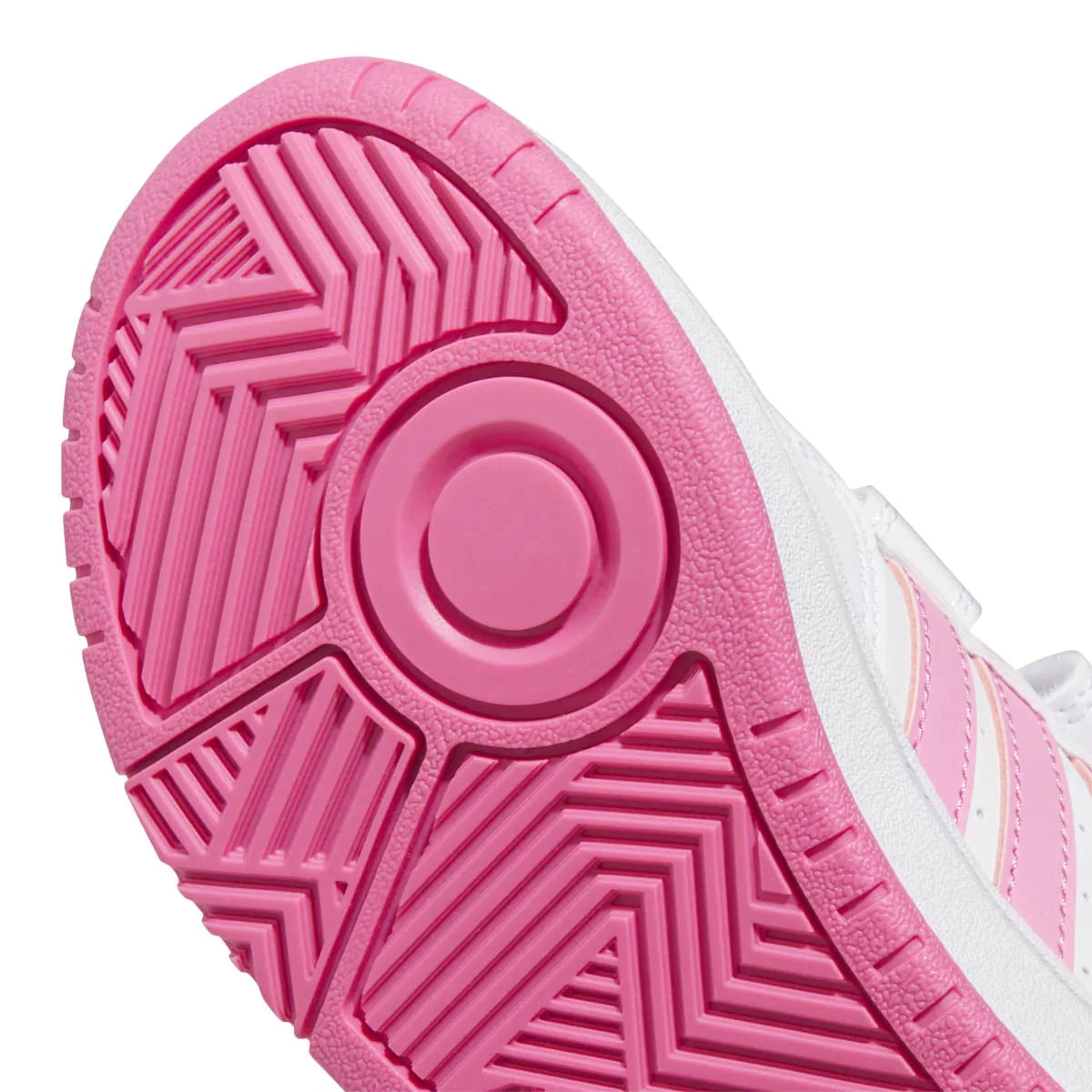 Sneakers bianche e rosa da bambina con doppio velcro adidas Hoops 3.0 CF C - Image 8