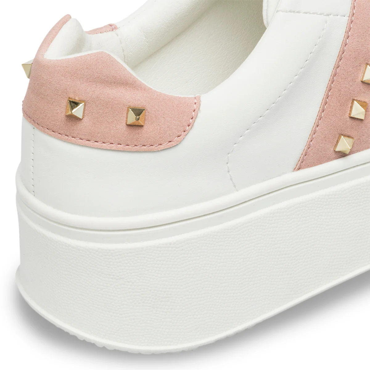 Sneakers bianche e rosa da donna con applicazione di borchie Lora Ferres - Image 12