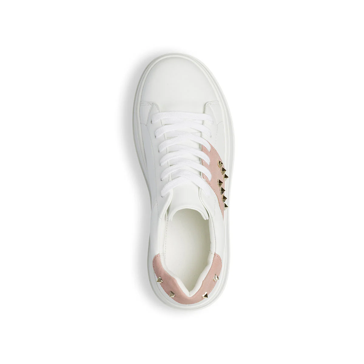 Sneakers bianche e rosa da donna con applicazione di borchie Lora Ferres - Image 5