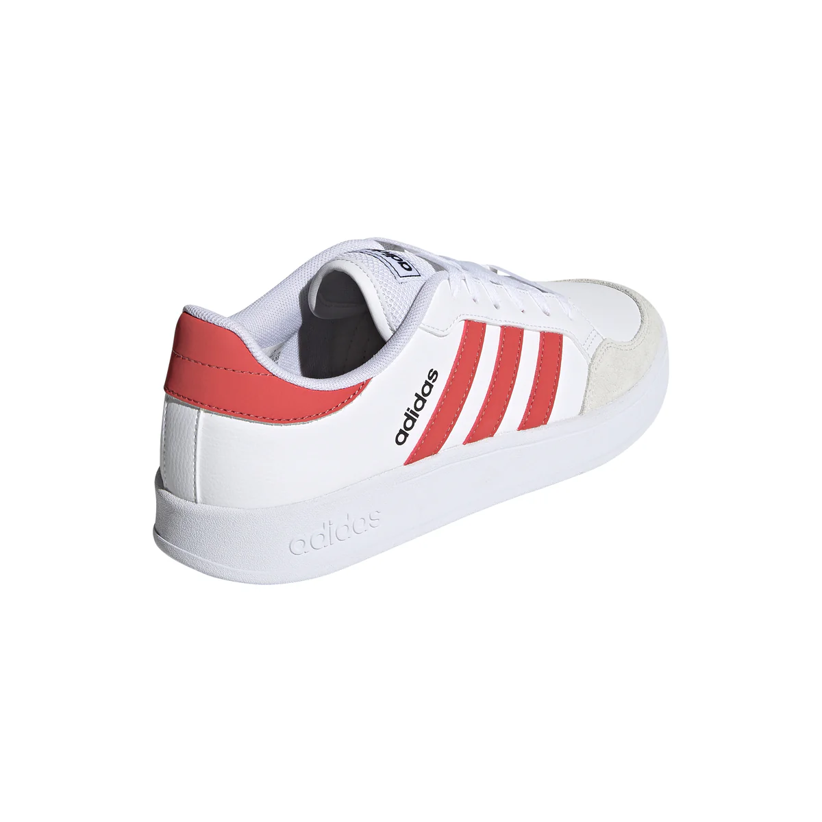 Sneakers bianche e rosse con soletta in EVA adidas Breaknet - Image 3
