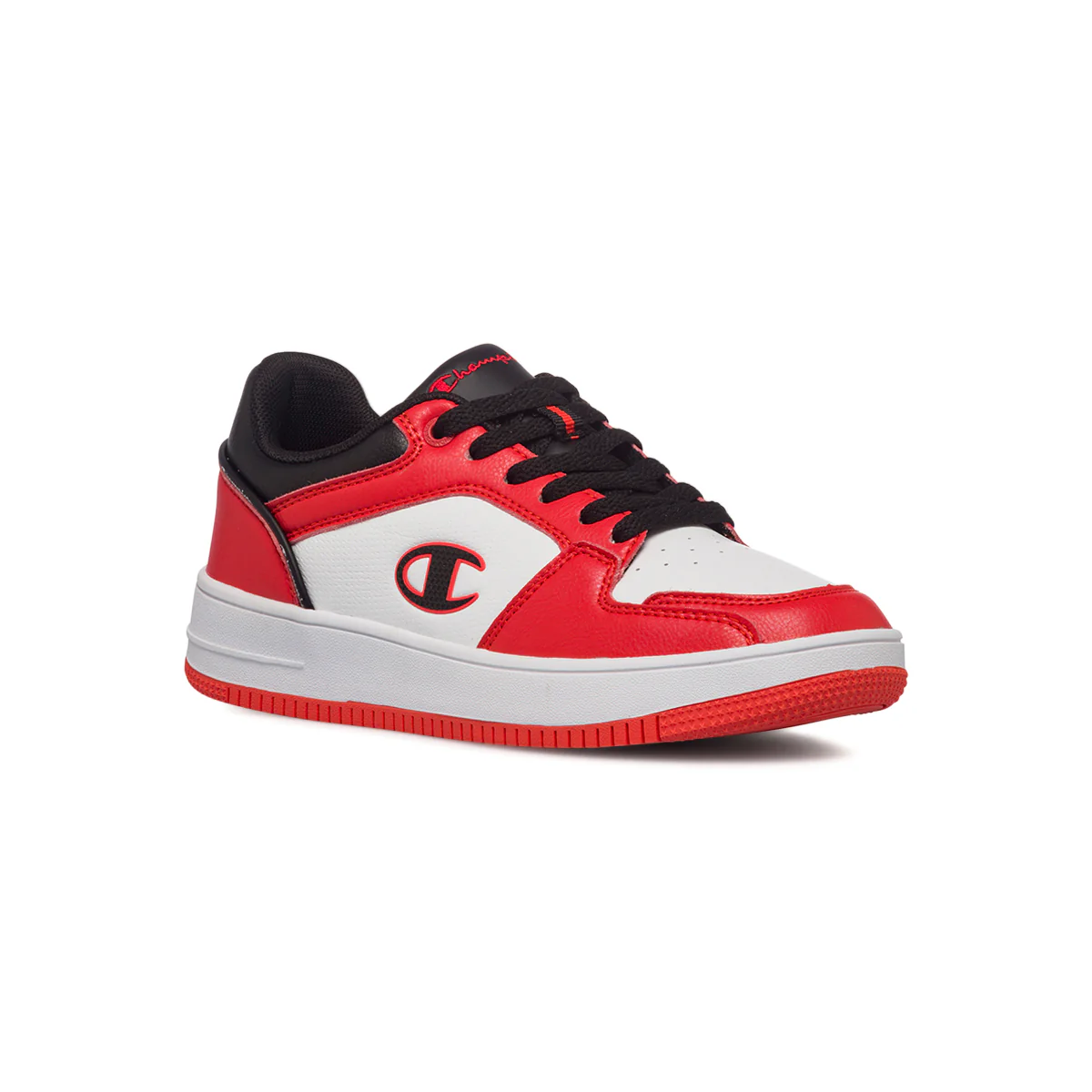 Sneakers bianche e rosse da ragazzo con logo laterale Champion Rebound 2.0 Low B GS - Image 2