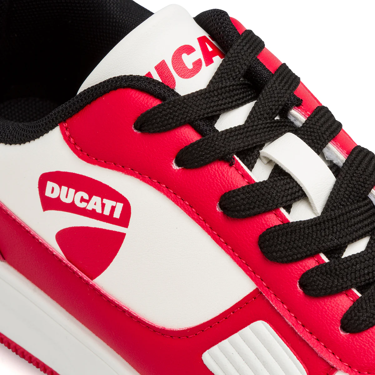 Sneakers bianche e rosse da ragazzo con logo laterale Ducati Valencia 5 GS - Image 5