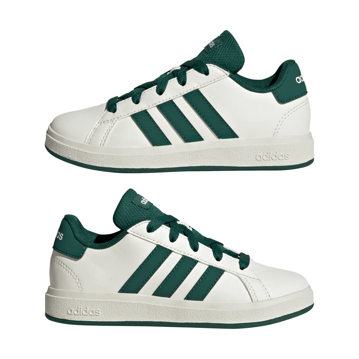 Sneakers bianche e verdi da Ragazzo adidas Grand Court 2.0 - Image 5
