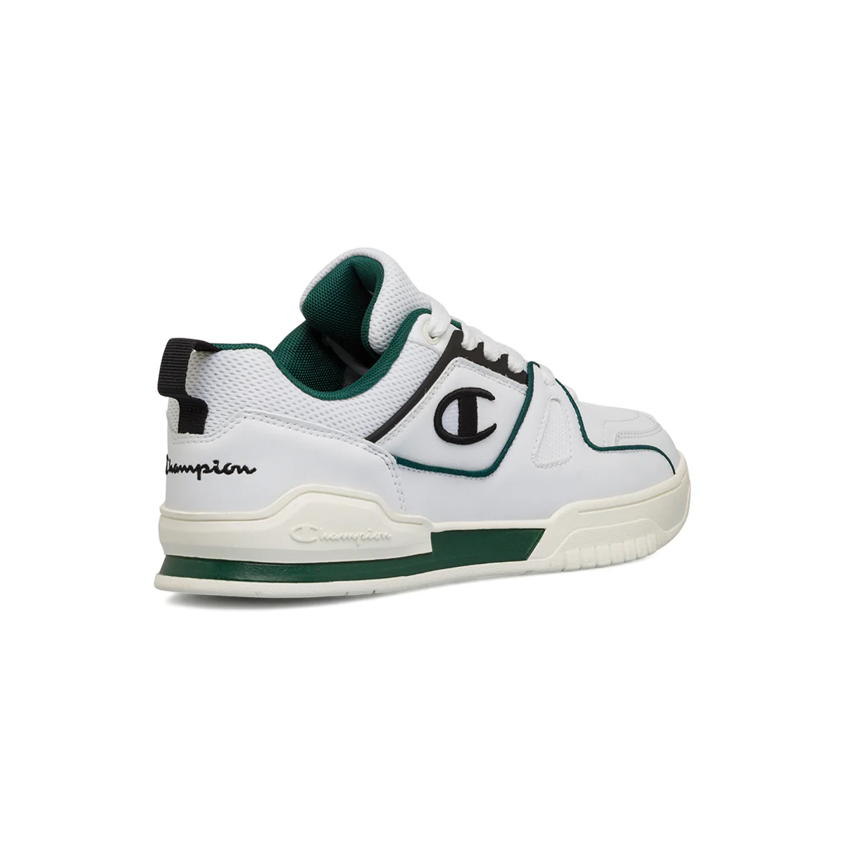 Sneakers bianche e verdi da uomo con logo laterale Champion 3 Point Low - Image 3
