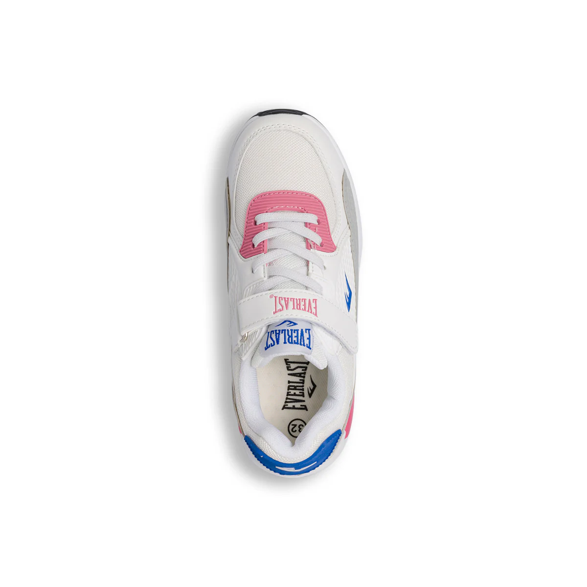 Sneakers bianche, grigie e rosa da bambina con suola ad aria Everlast - Image 8