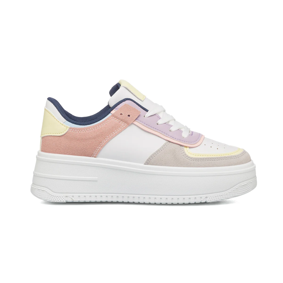 Sneakers bianche, grigie e rosa da donna con maxi-suola Lora Ferres - Image 12