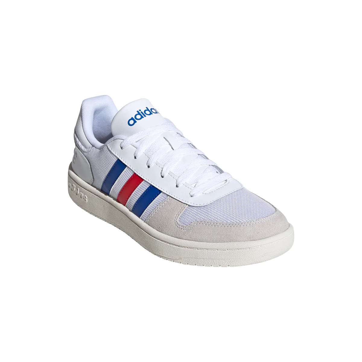 Sneakers bianche in mesh e suede adidas Hoops 2.0 - Image 2