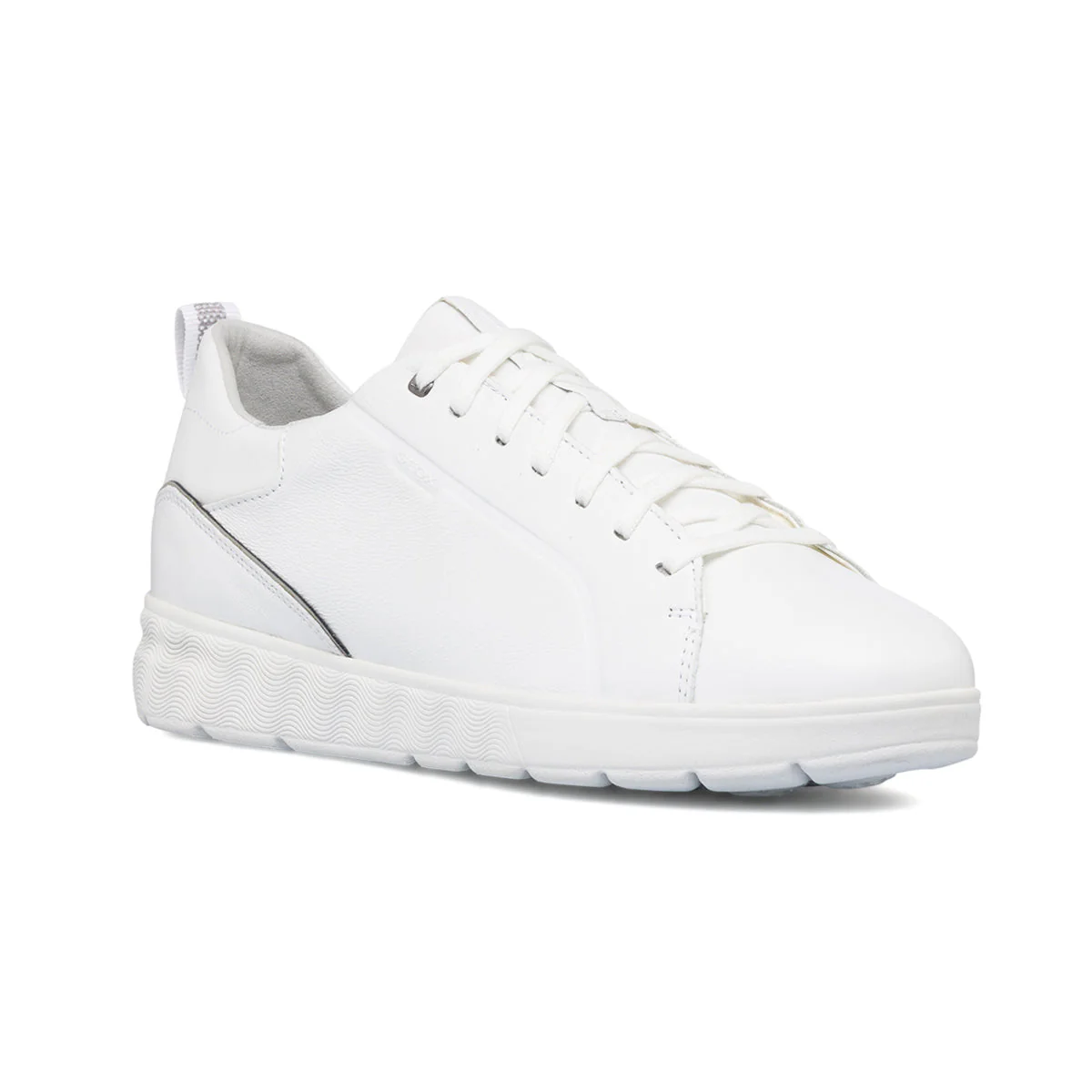 Sneakers bianche in pelle da uomo Geox Spherica Ec4 - Image 2