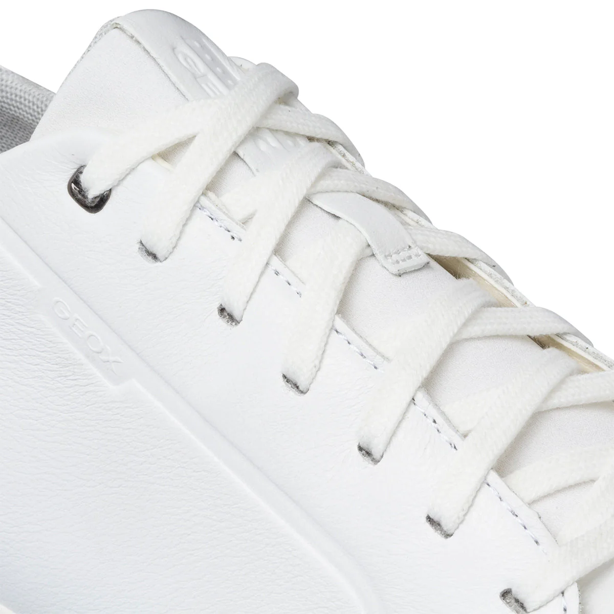 Sneakers bianche in pelle da uomo Geox Spherica Ec4 - Image 5
