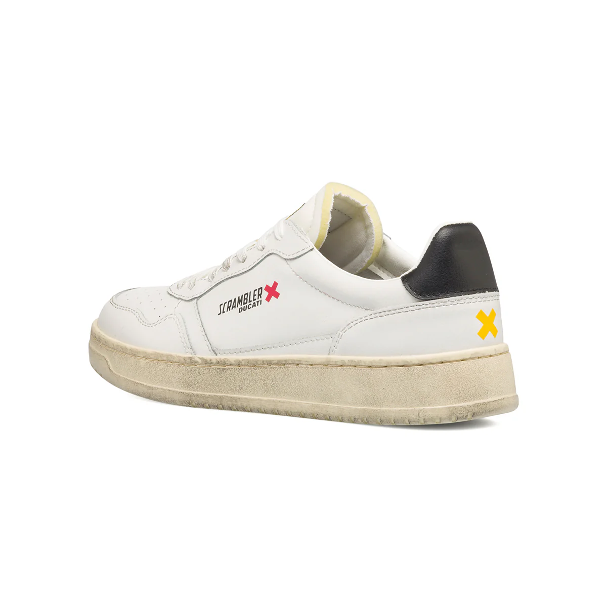 Sneakers bianche in pelle da uomo Scrambler Ducati Kent 2 - Image 3