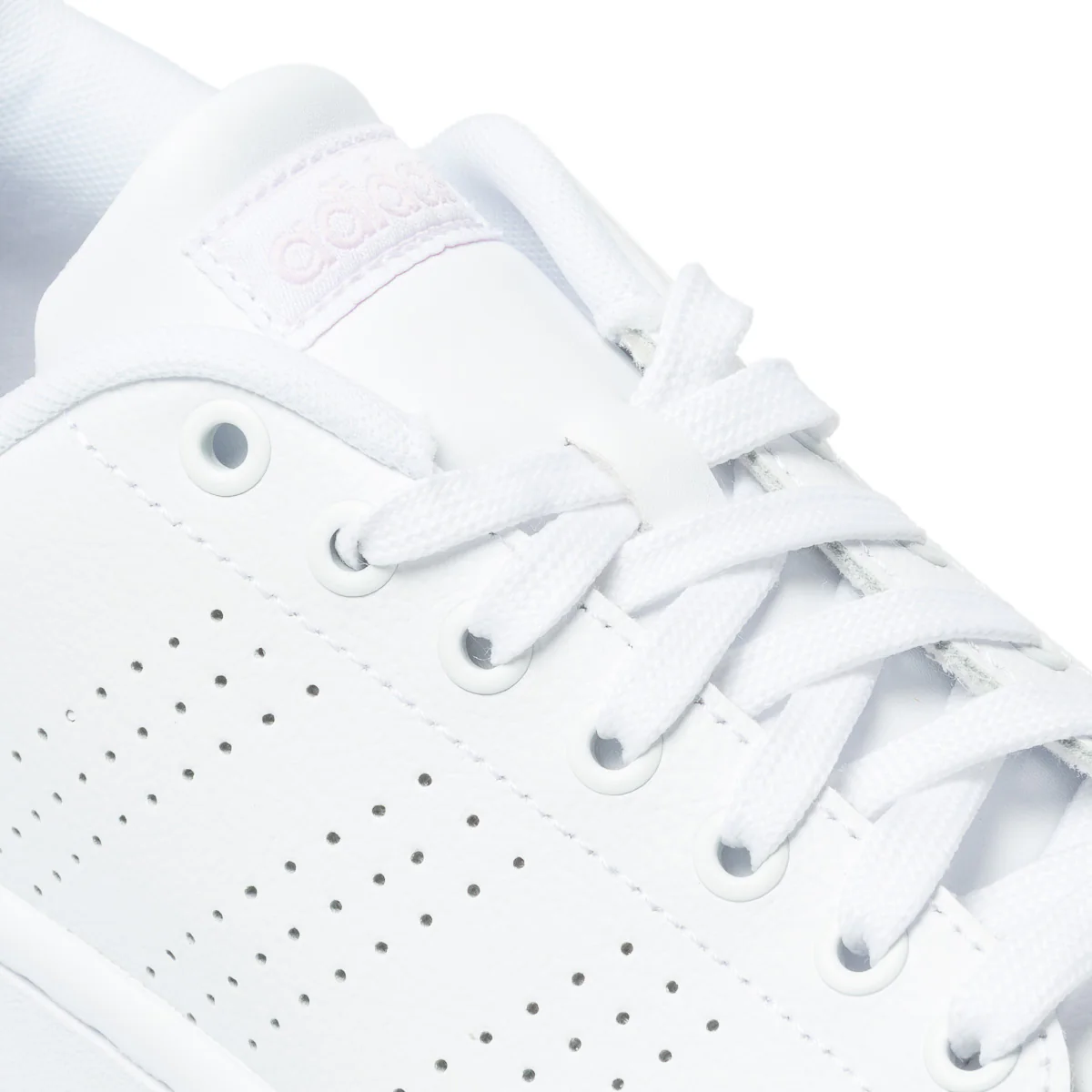 Sneakers bianche in pelle e similpelle con dettagli rosa adidas Advantage - Image 7