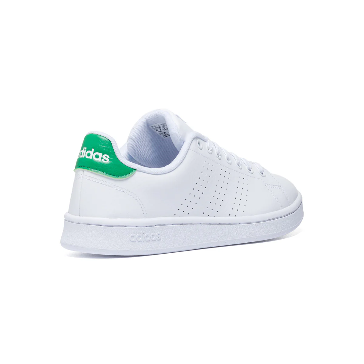 Sneakers bianche in pelle e similpelle con dettaglio verde adidas Advantage - Image 3