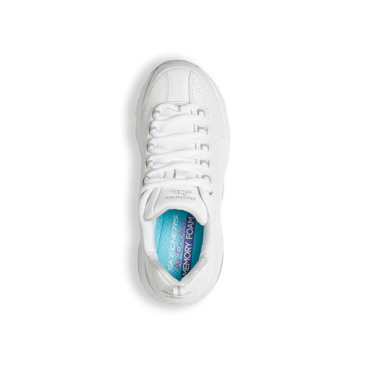 Sneakers bianche in pelle e similpelle con sottopiede Memory Foam Skechers D'Lite Ultra Illusions - Image 8