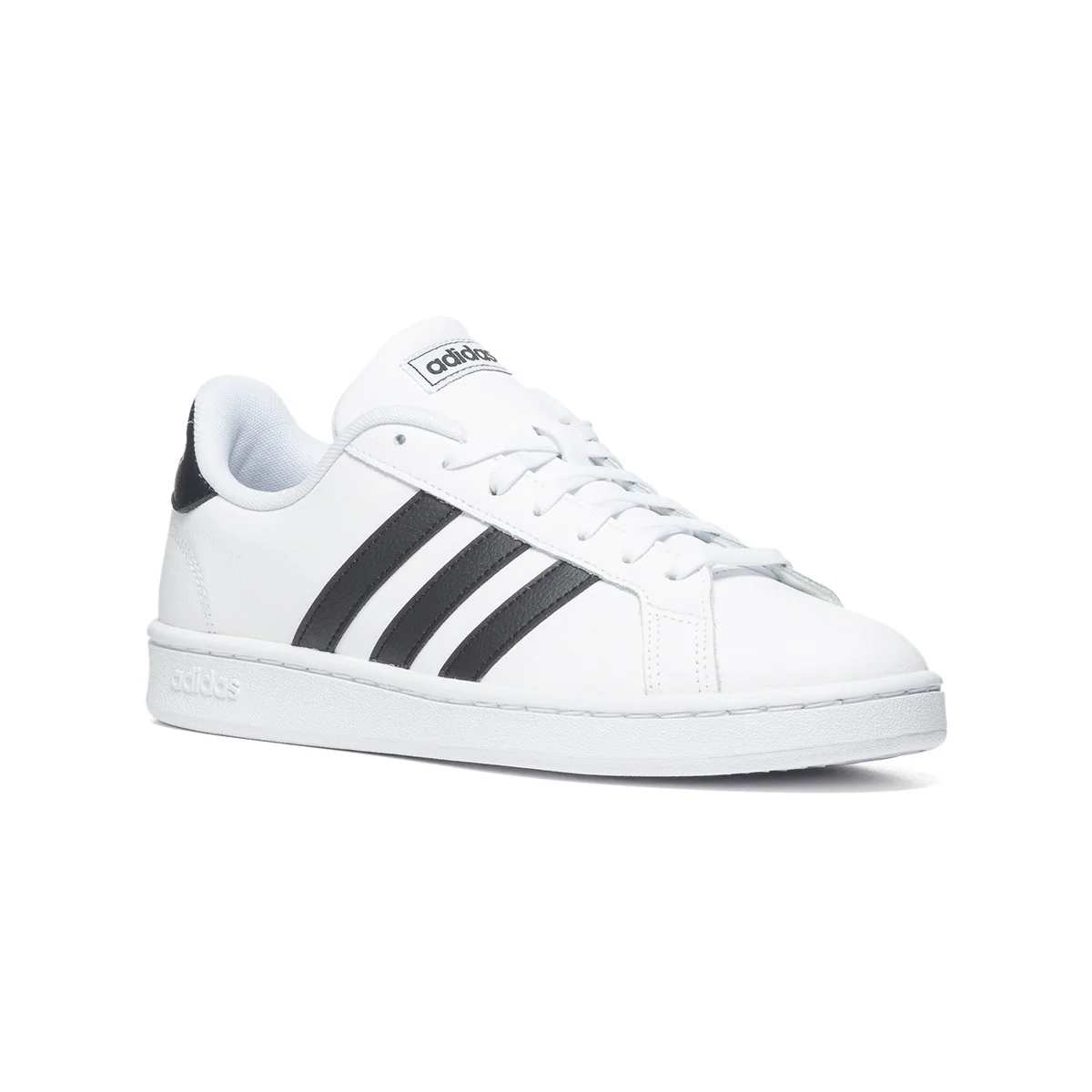 Sneakers bianche in pelle e similpelle con strisce a contrasto adidas Grand Court - Image 2