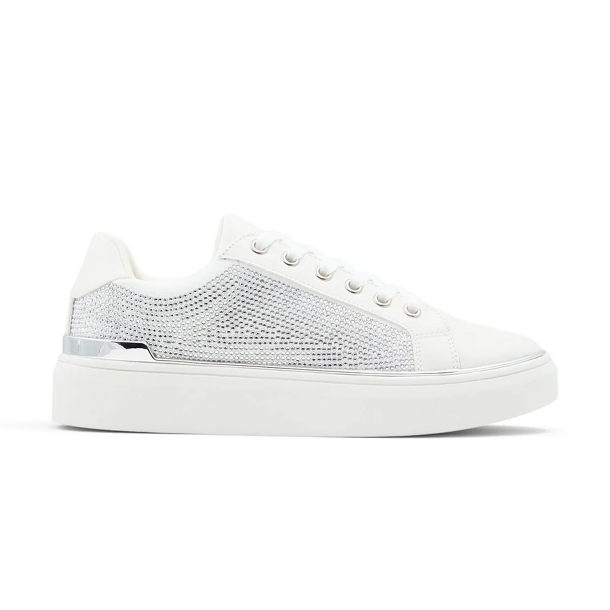 Sneakers bianche in pelle vegana con strass sulla superficie Call It Spring Spark