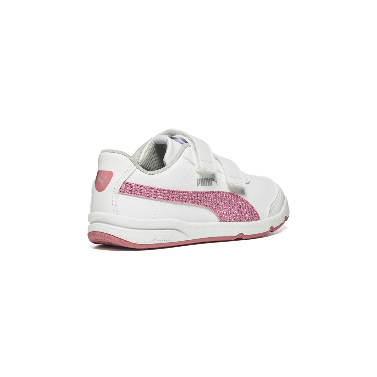 Sneakers bianche in similpelle con striscia Formstrip laterale effetto glitterato Puma Stepfleex 2 S - Image 3