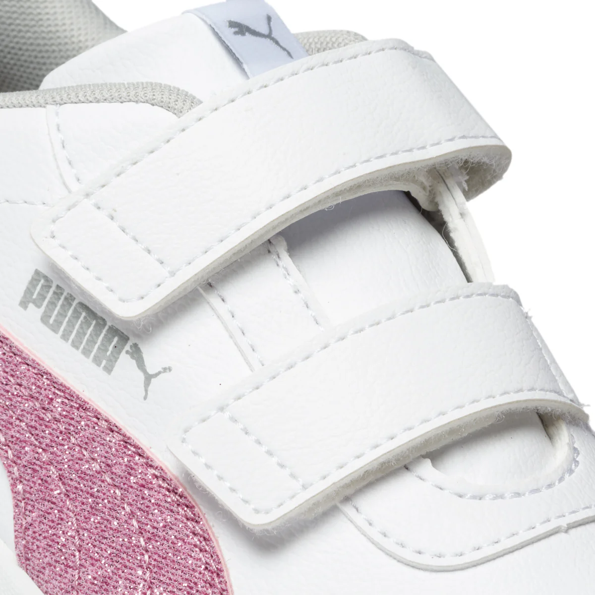 Sneakers bianche in similpelle con striscia Formstrip laterale effetto glitterato Puma Stepfleex 2 S - Image 6
