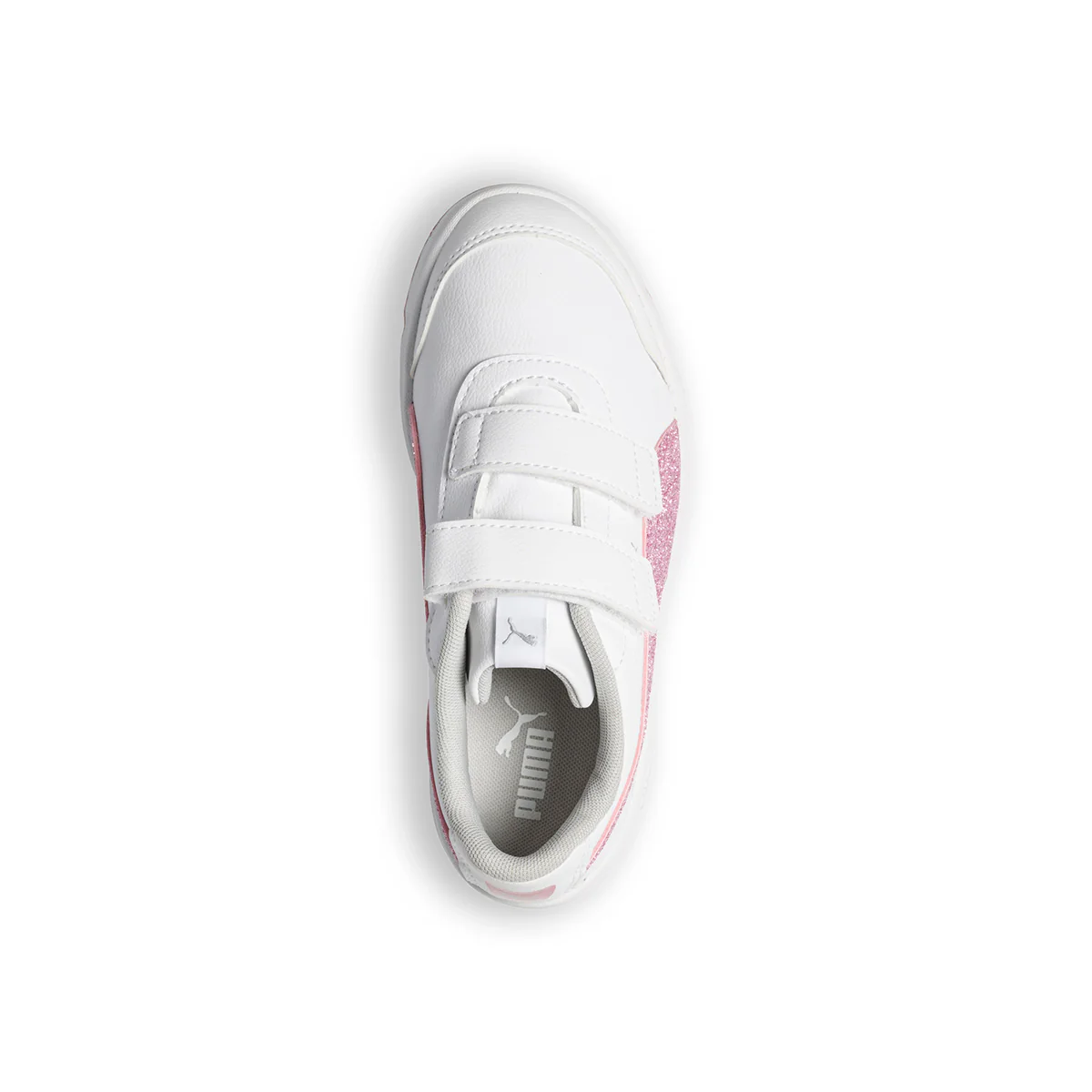 Sneakers bianche in similpelle con striscia Formstrip laterale effetto glitterato Puma Stepfleex 2 S - Image 8