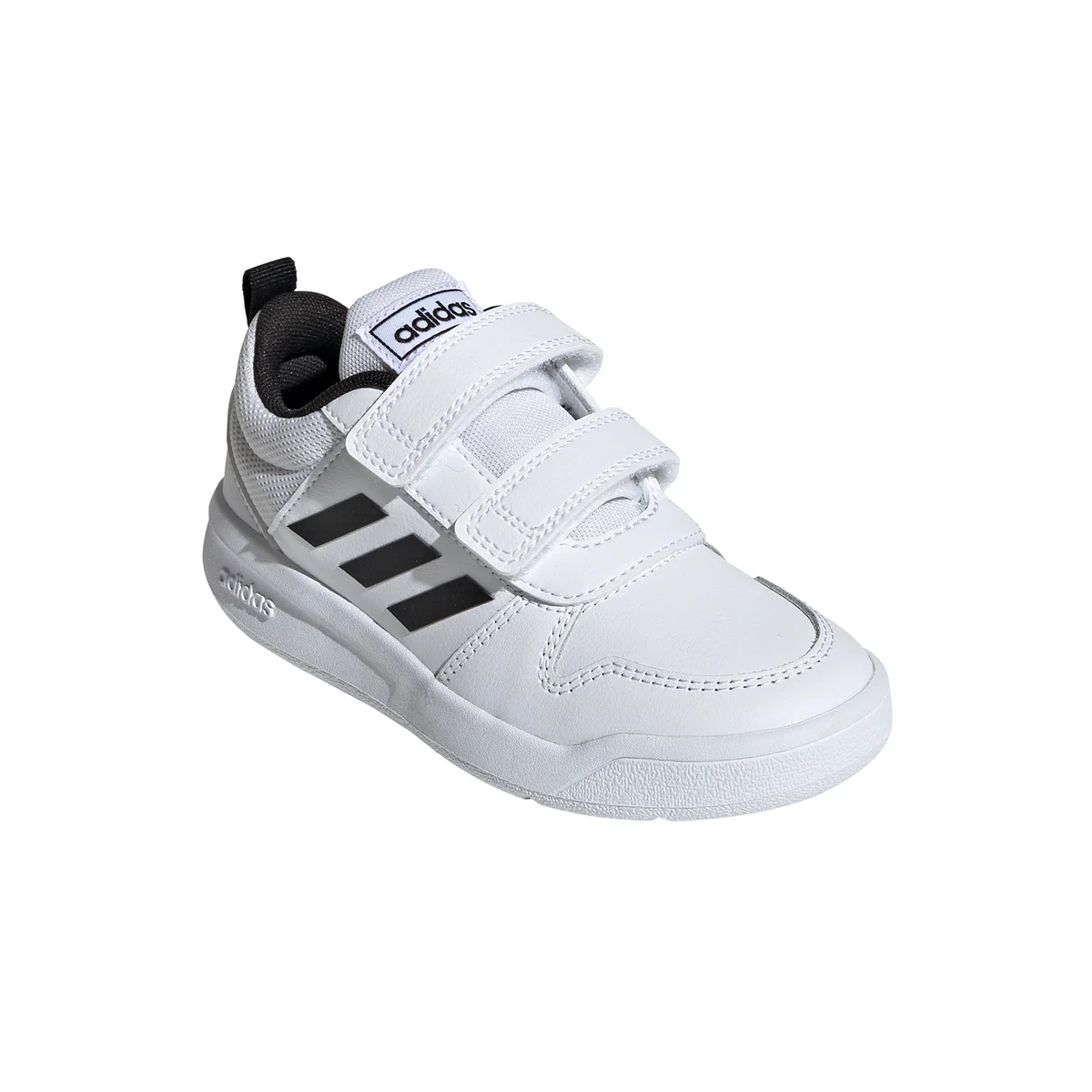 Sneakers bianche in similpelle e tessuto con strisce a contrasto adidas Tensaur C - Image 2