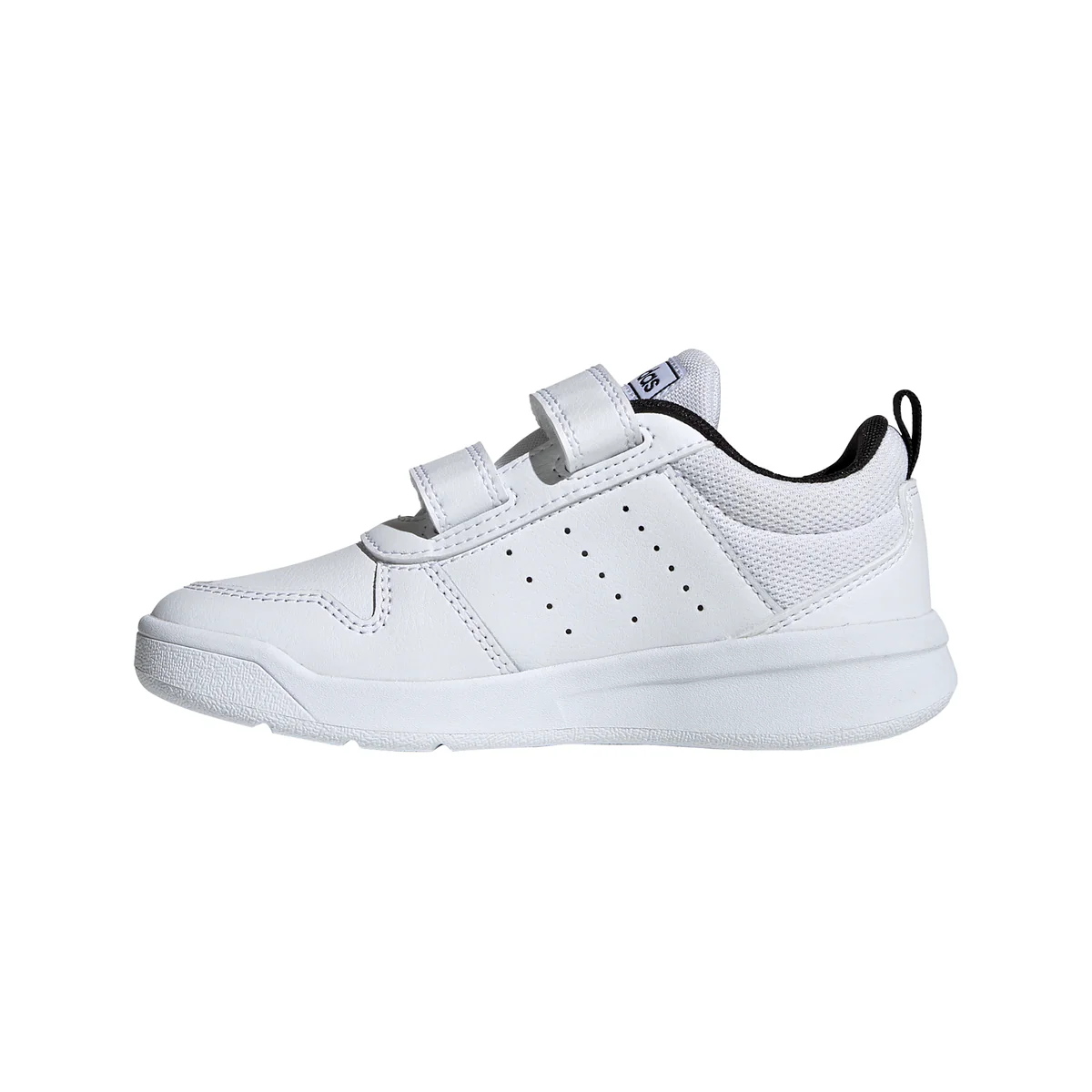 Sneakers bianche in similpelle e tessuto con strisce a contrasto adidas Tensaur C - Image 4