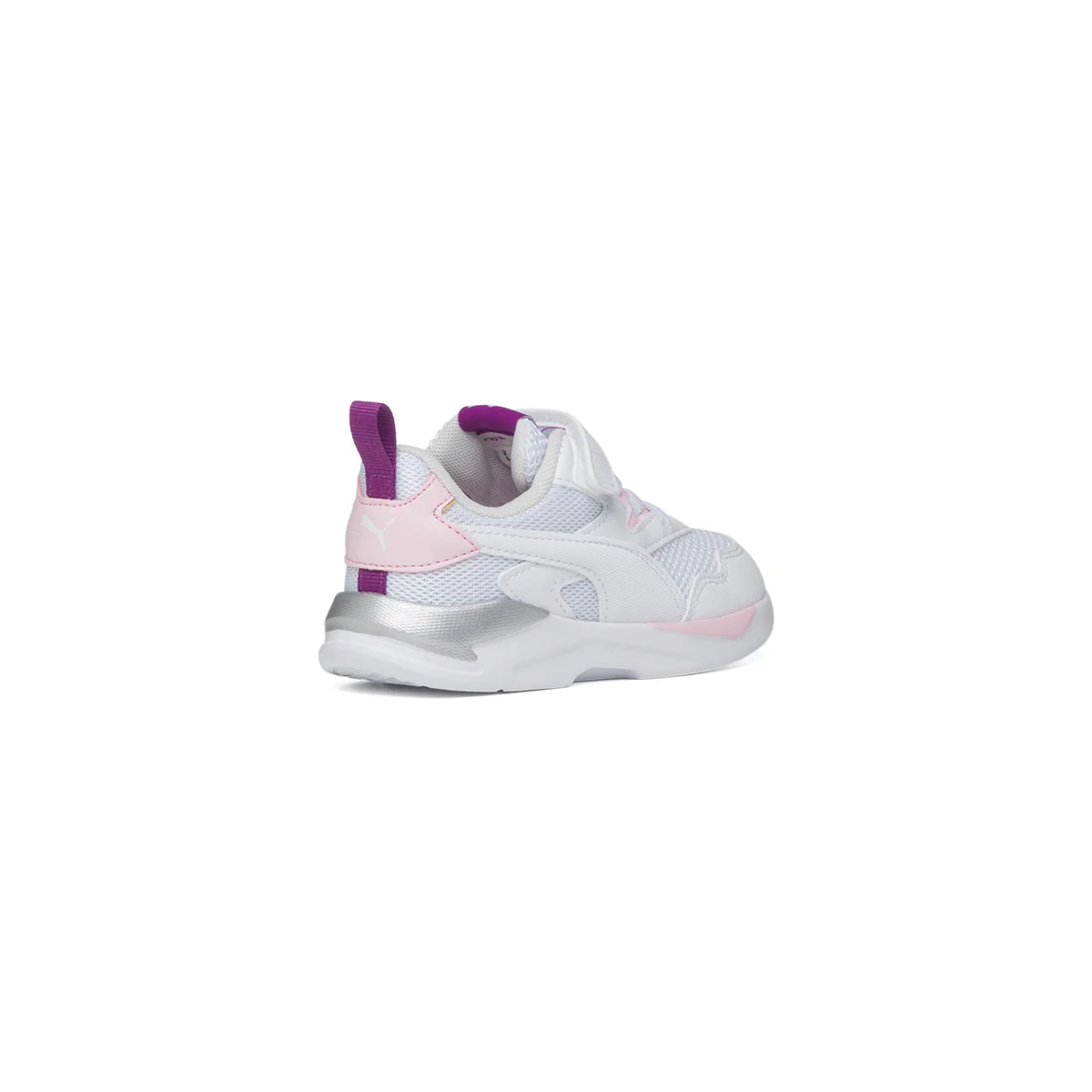 Sneakers bianche in similpelle e tessuto mesh con dettagli rosa e argento Puma X-Ray Lite Ac Inf - Image 3