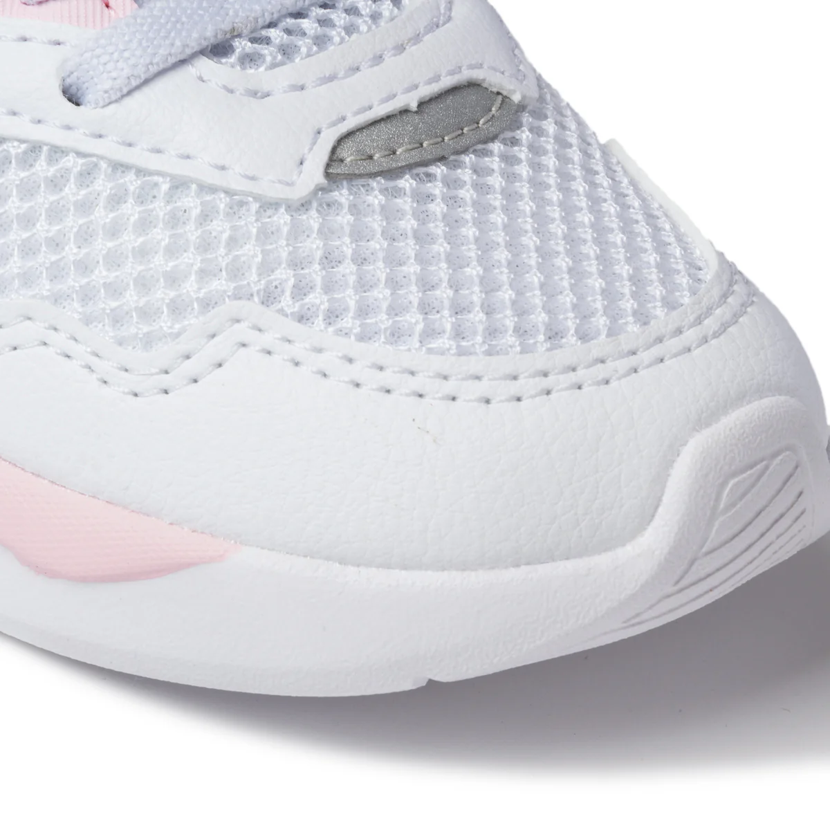 Sneakers bianche in similpelle e tessuto mesh con dettagli rosa e argento Puma X-Ray Lite Ac Inf - Image 5