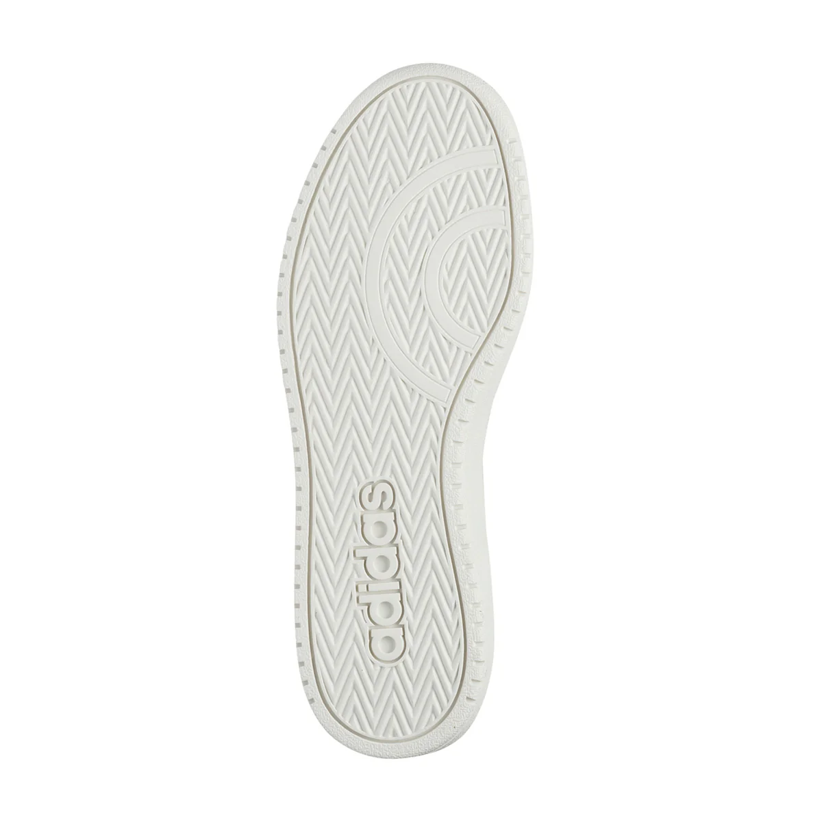 Sneakers bianche in simipelle e tessuto con strisce a contrasto adidas Hoops 2.0 - Image 4