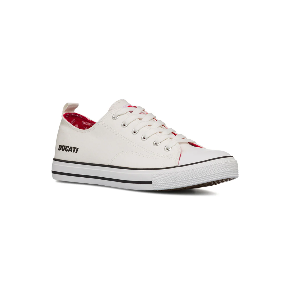 Sneakers bianche in tessuto da Uomo con logo Ducati - Image 2