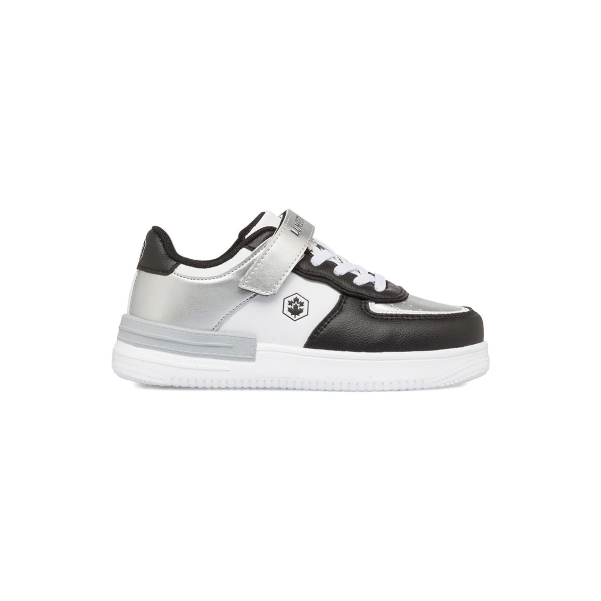 Sneakers bianche, nere e argento da bambina Lumberjack Freya