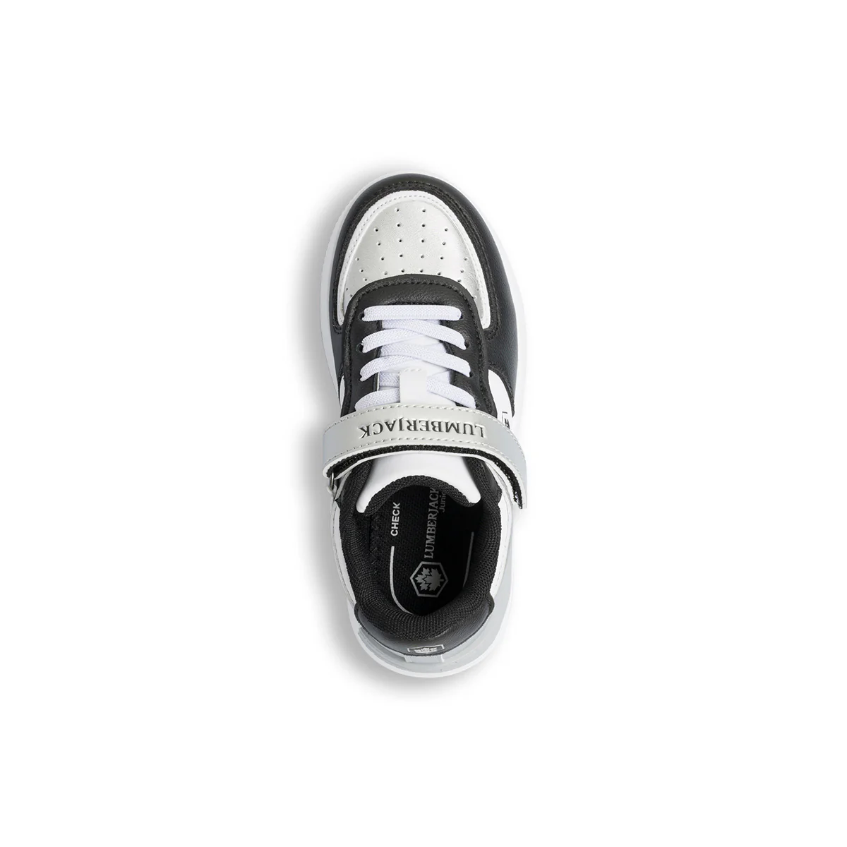 Sneakers bianche, nere e argento da bambina Lumberjack Freya - Image 4