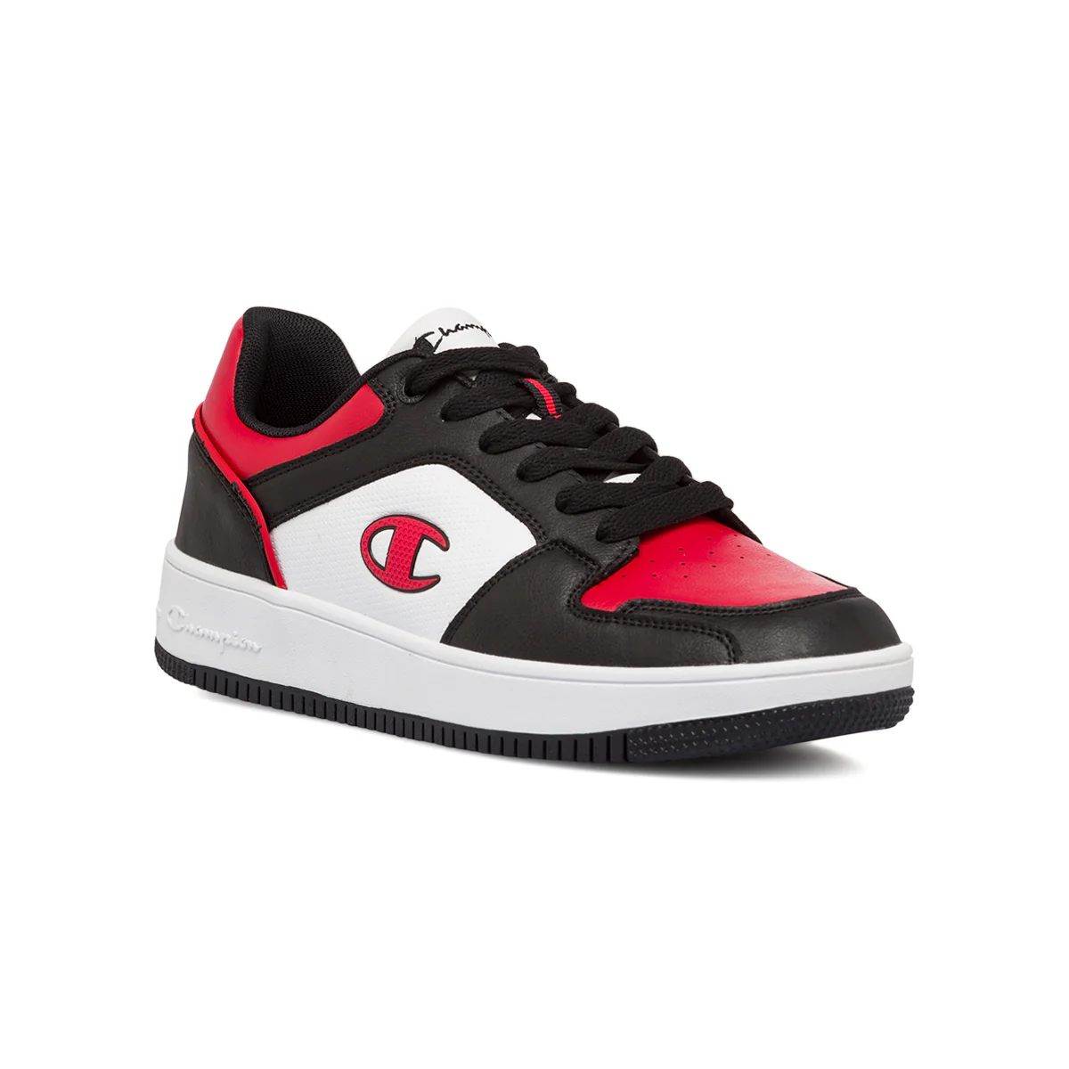 Sneakers bianche, nere e rosse da uomo con logo laterale Champion Rebound 2.0 Low - Image 2