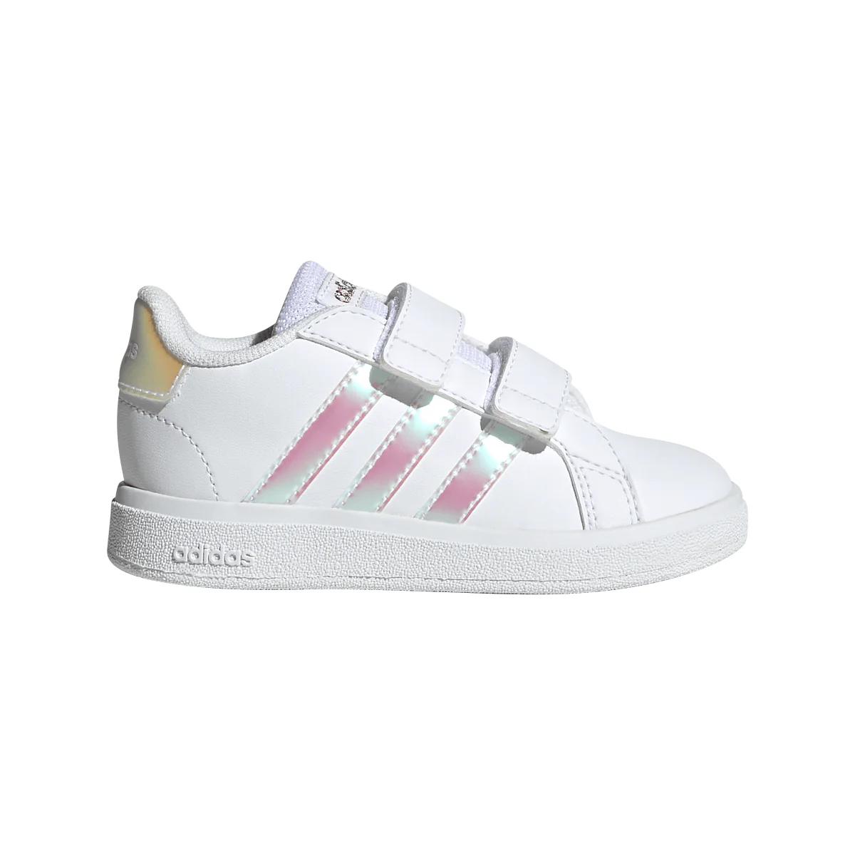 Sneakers bianche Primi passi bambina con strappo adidas Grand Court