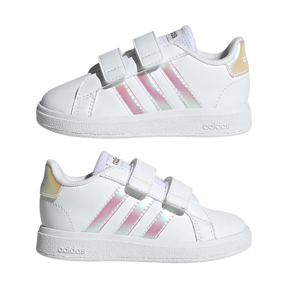 Sneakers bianche Primi passi bambina con strappo adidas Grand Court - Image 10