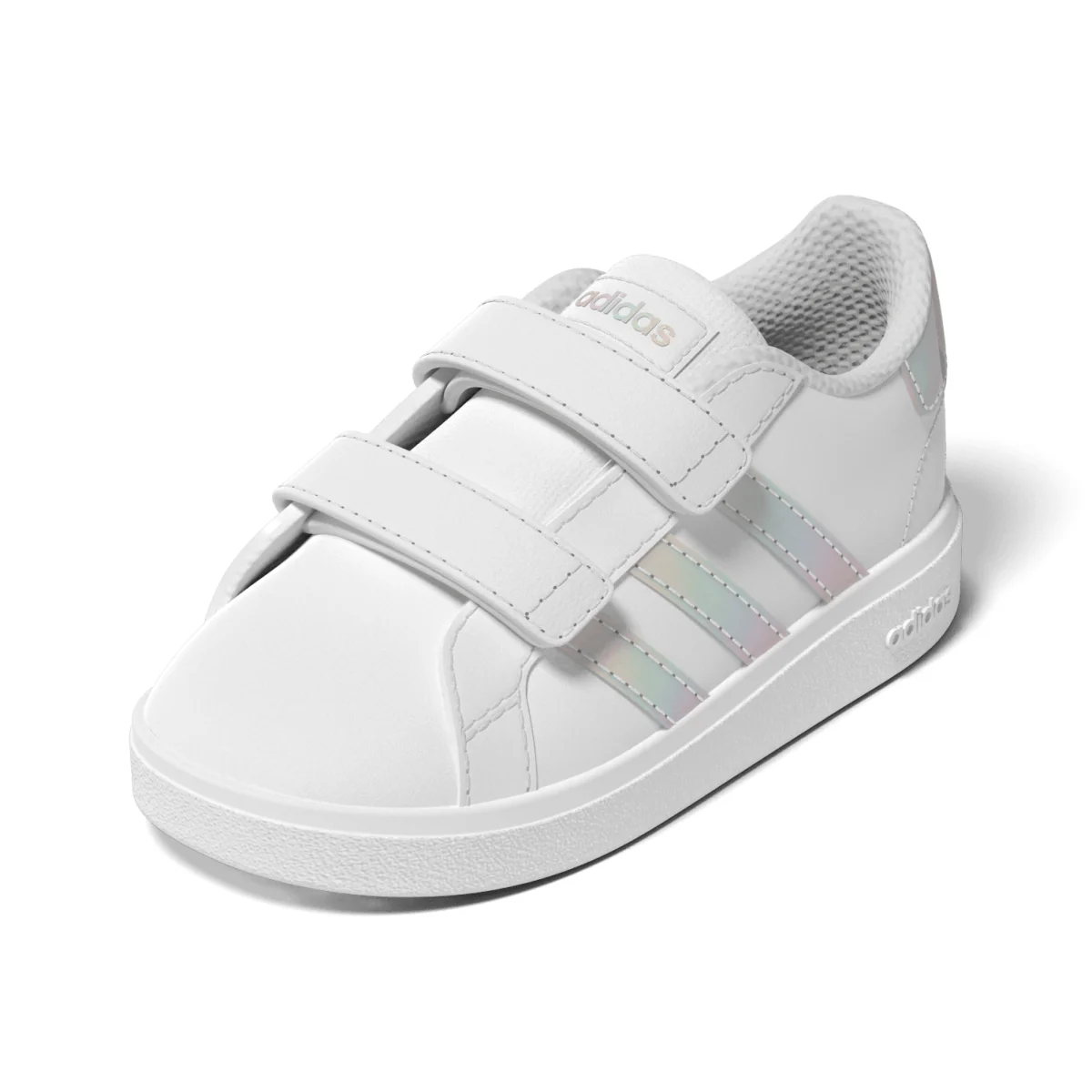 Sneakers bianche Primi passi bambina con strappo adidas Grand Court - Image 4