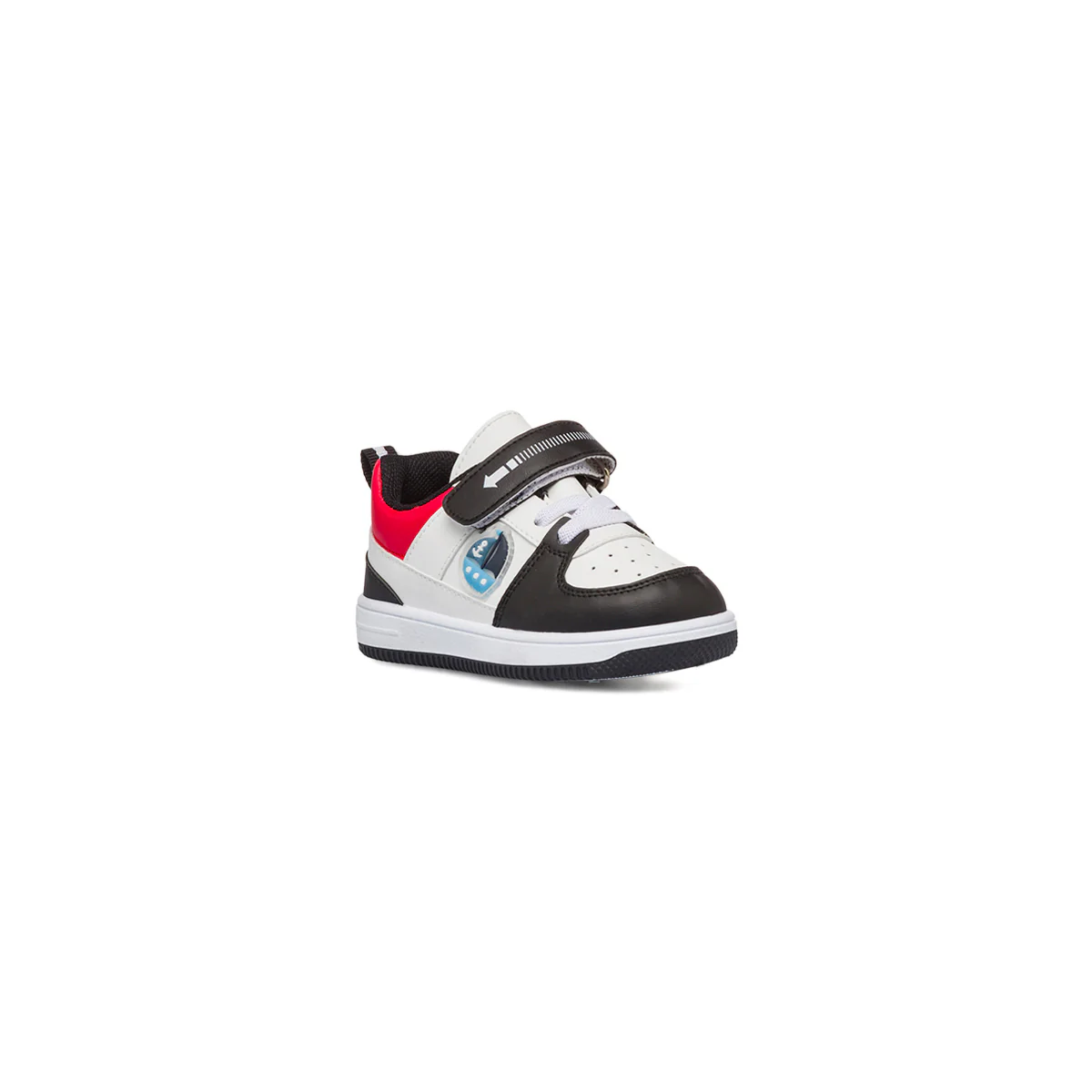 Sneakers bianche primi passi con dettagli neri e rossi Birilli&Monelli - Image 2
