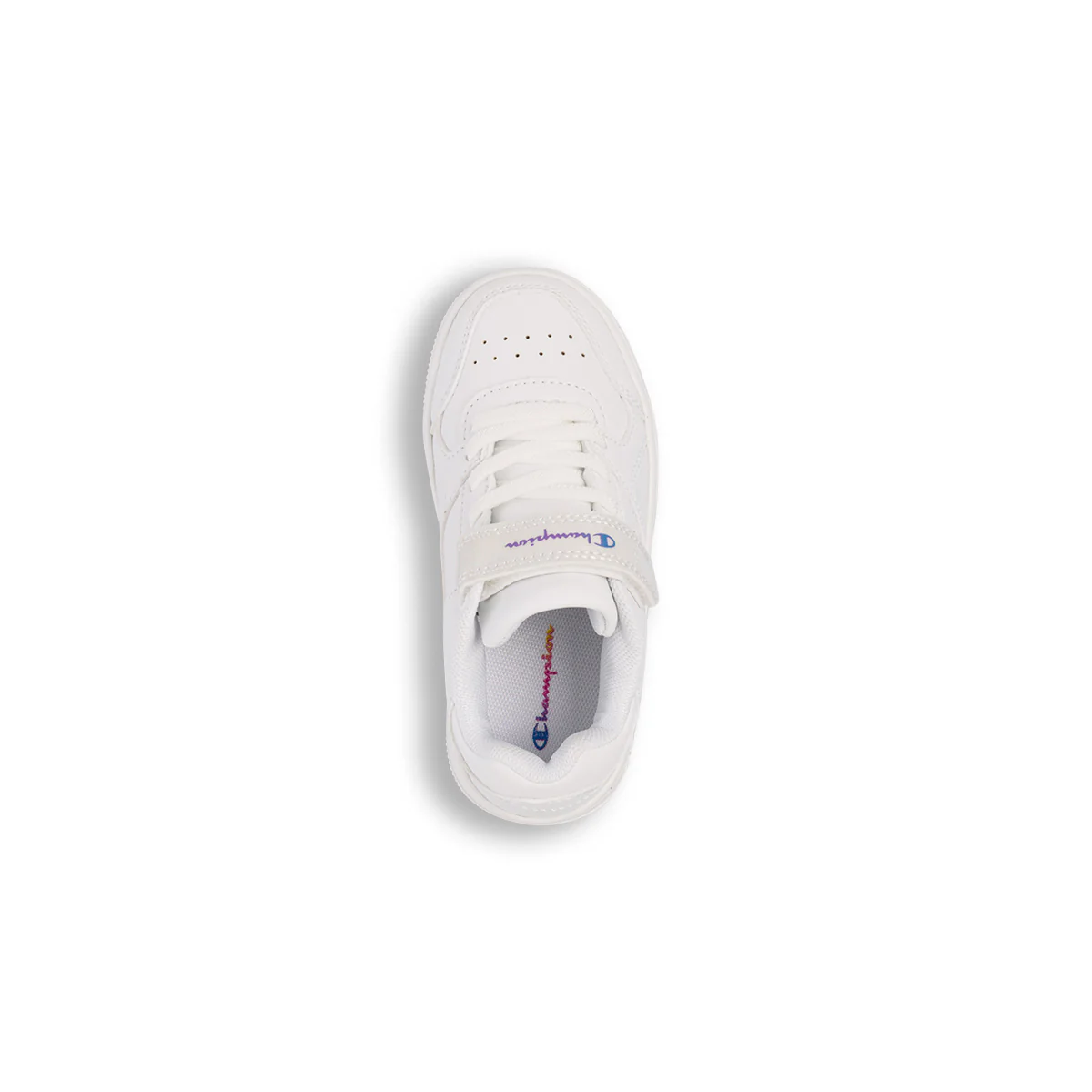 Sneakers bianche primi passi da bambina con logo glitterato Champion Rebound Low G Td - Image 5